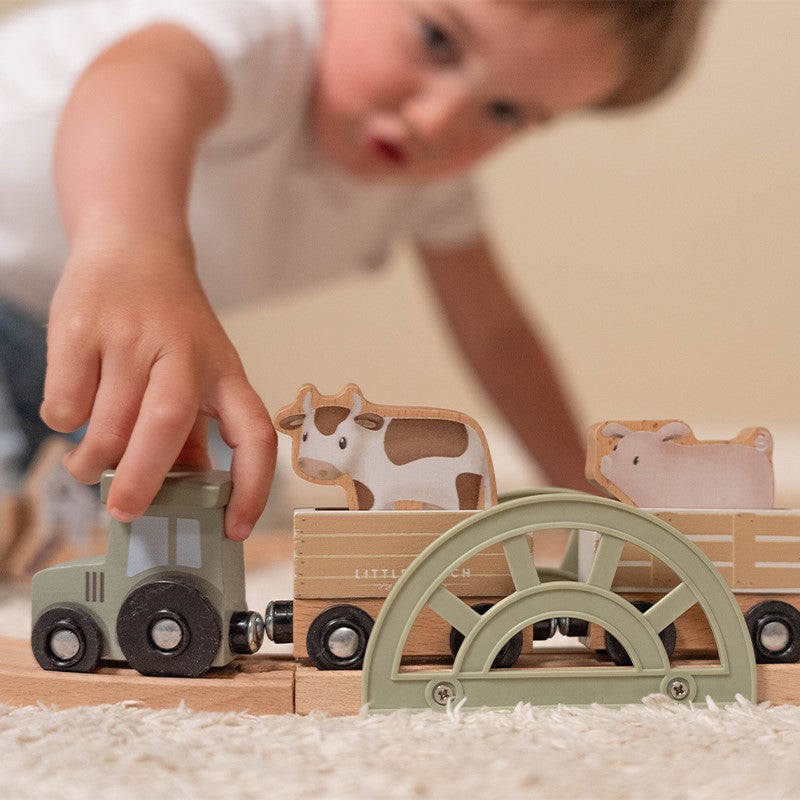 Little Dutch Little Farm treno in legno con animali