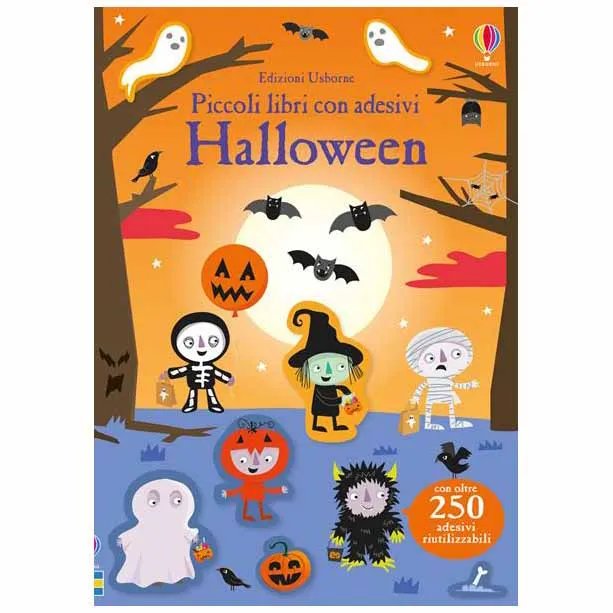 Usborne Halloween piccoli libri con 250 adesivi riusabili