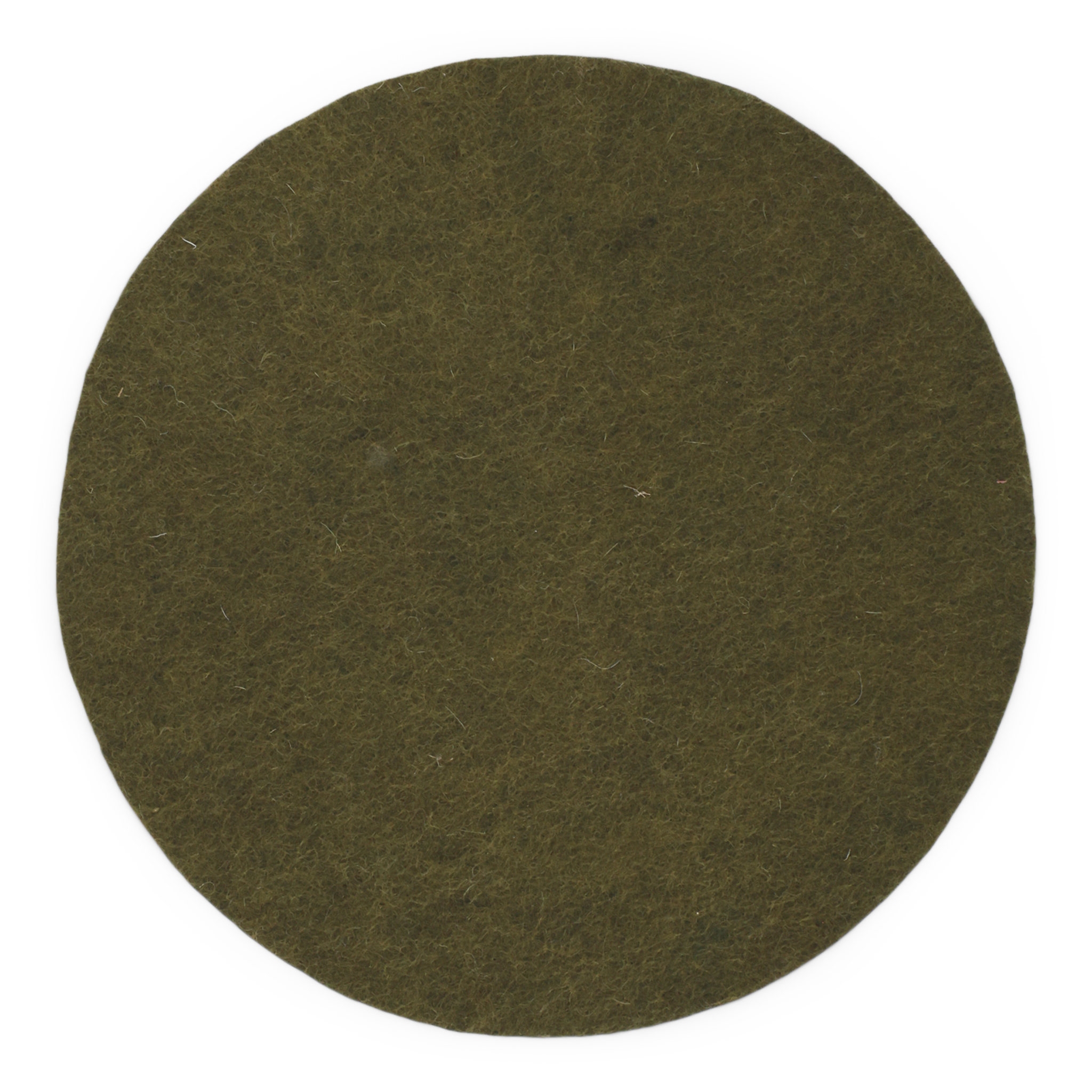 Gry & Sif Tappetino Tondo in Feltro Verde Pino 37 cm Lana