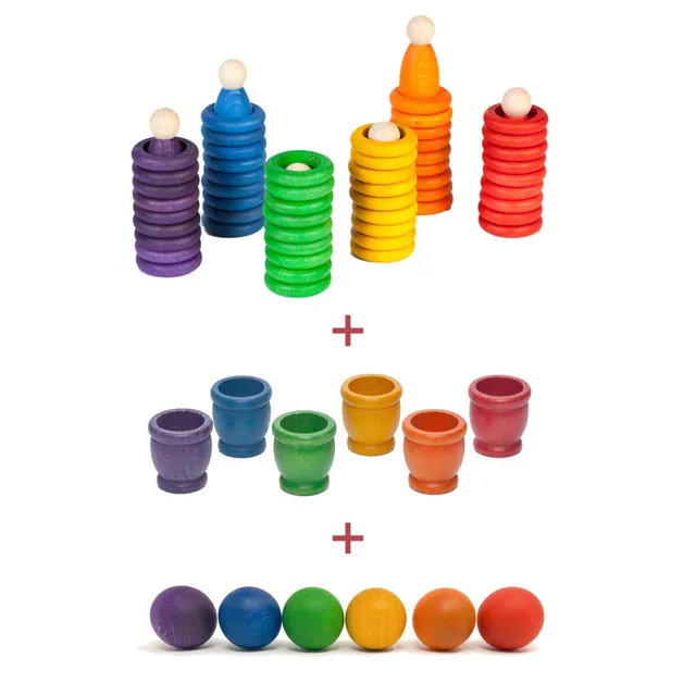 Grapat Primo Set Associazione Gioco Legno 66 Pezzi