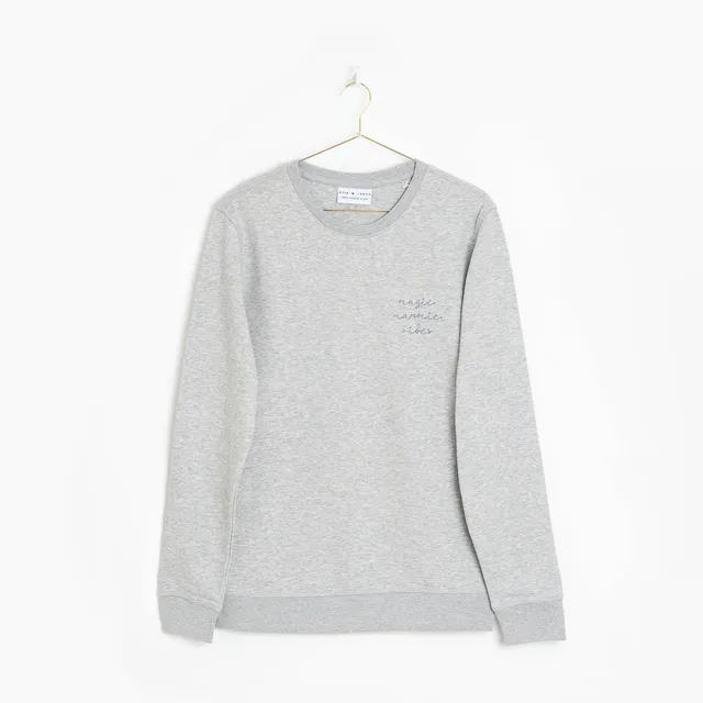 Ella and Rapha Mammie Mighty Grey felpa cotone grigia