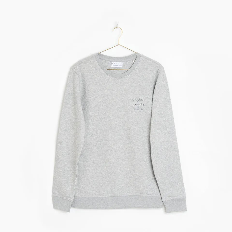 Ella and Rapha Mammie Mighty Grey felpa cotone grigia