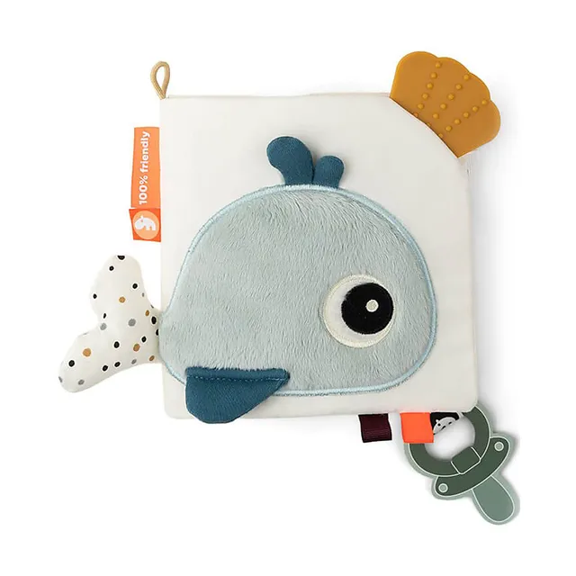 Done by Deer Sea Friends libro in stoffa neonato grigio