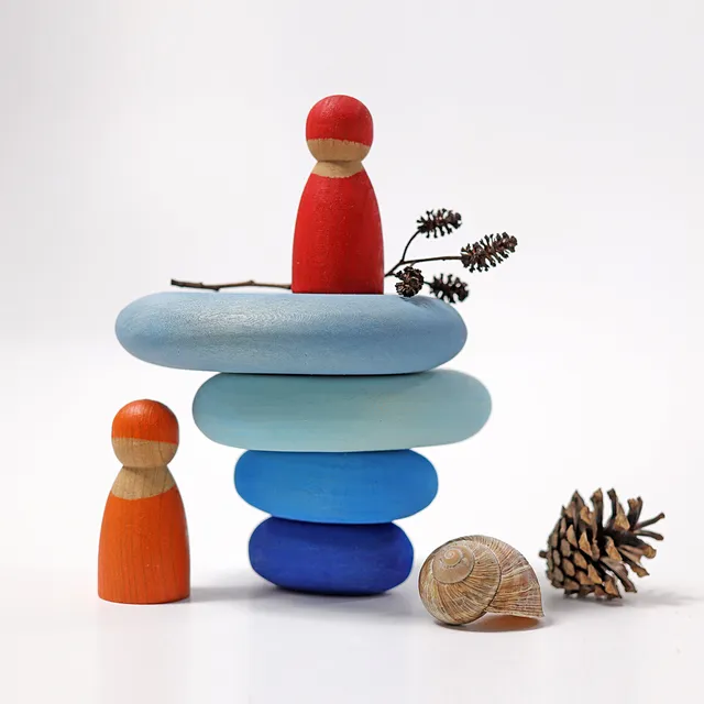 Grimm's Sassi impilabili set 4 pezzi acqua legno