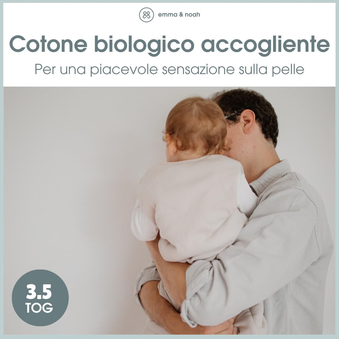 emma & noah Sacco nanna 3,5 TOG maniche staccabili cotone bio
