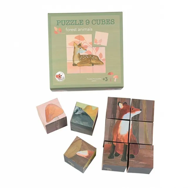 Egmont Toys Forest puzzle 9 cubi cartone animali dai 3 anni