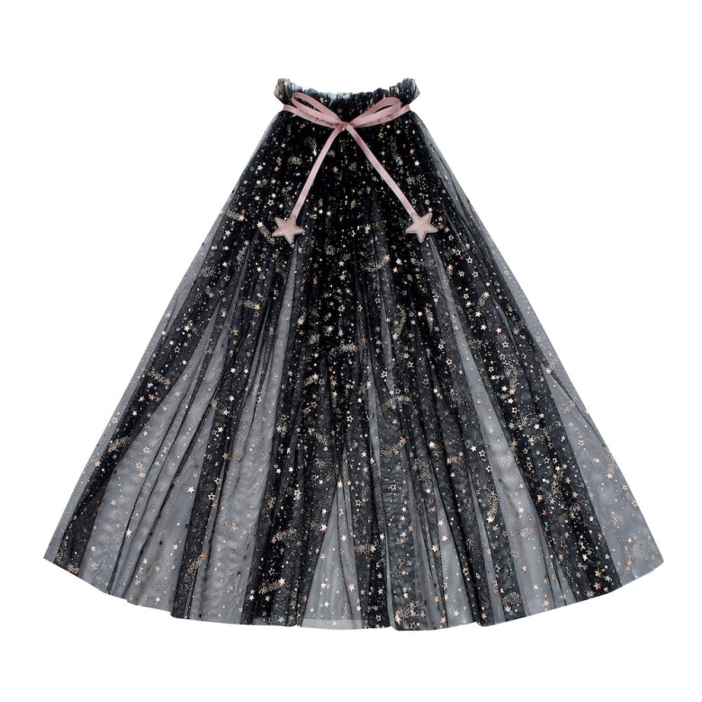 Mimi&Lula mantello strega nero in tulle 76 cm