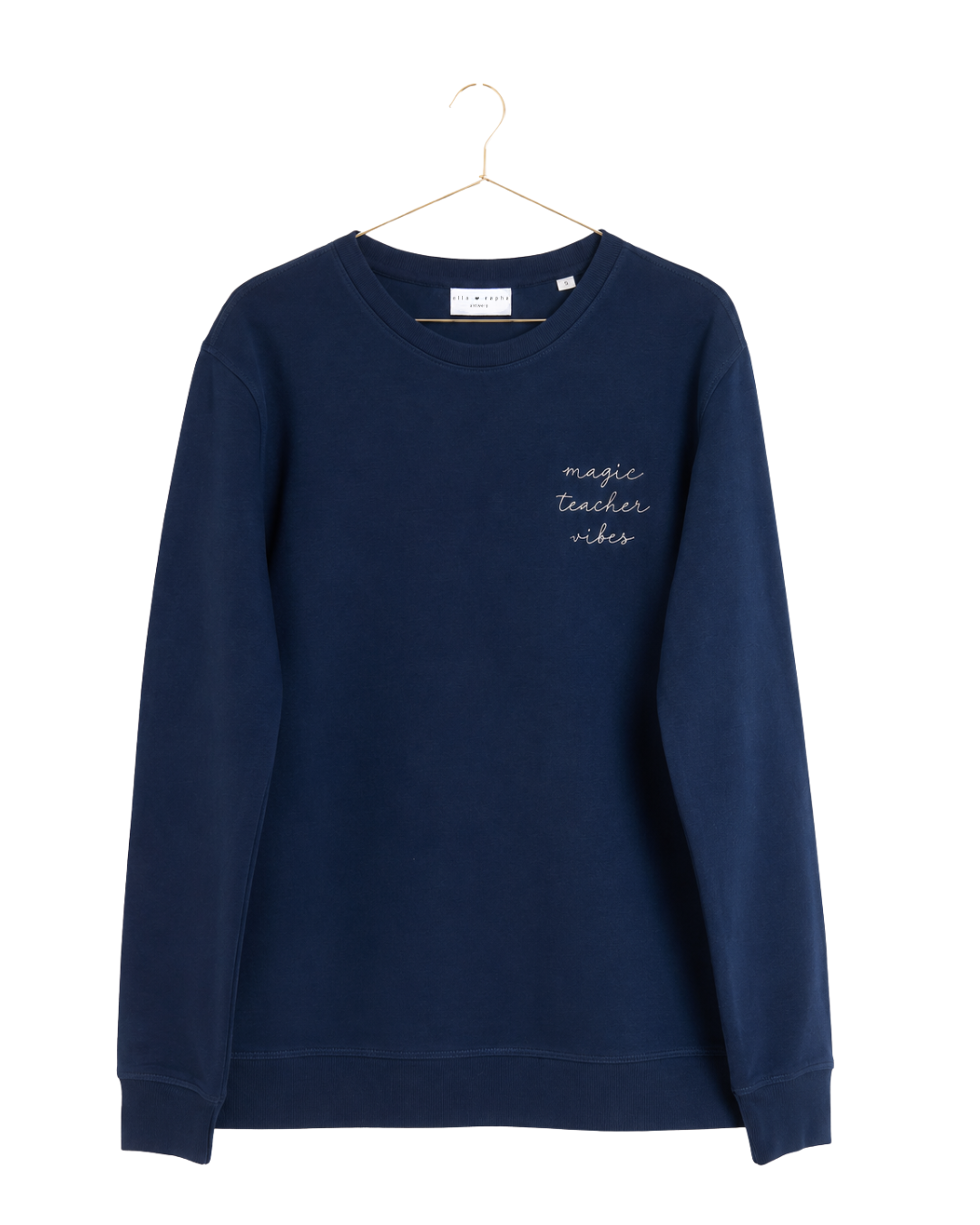 Ella and Rapha Magic Teacher Vibes felpa blu cotone