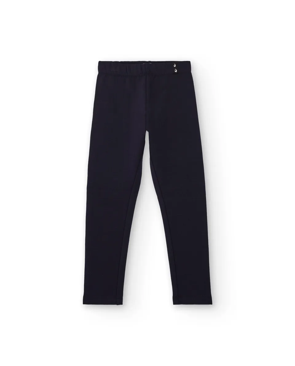 Tuc Tuc leggings bambina blu elasticizzato metallizzato