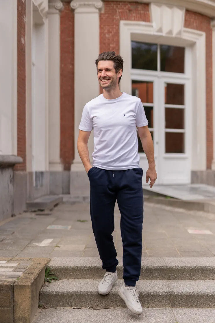 Ella and Rapha To The Moon jogger blu notte felpa