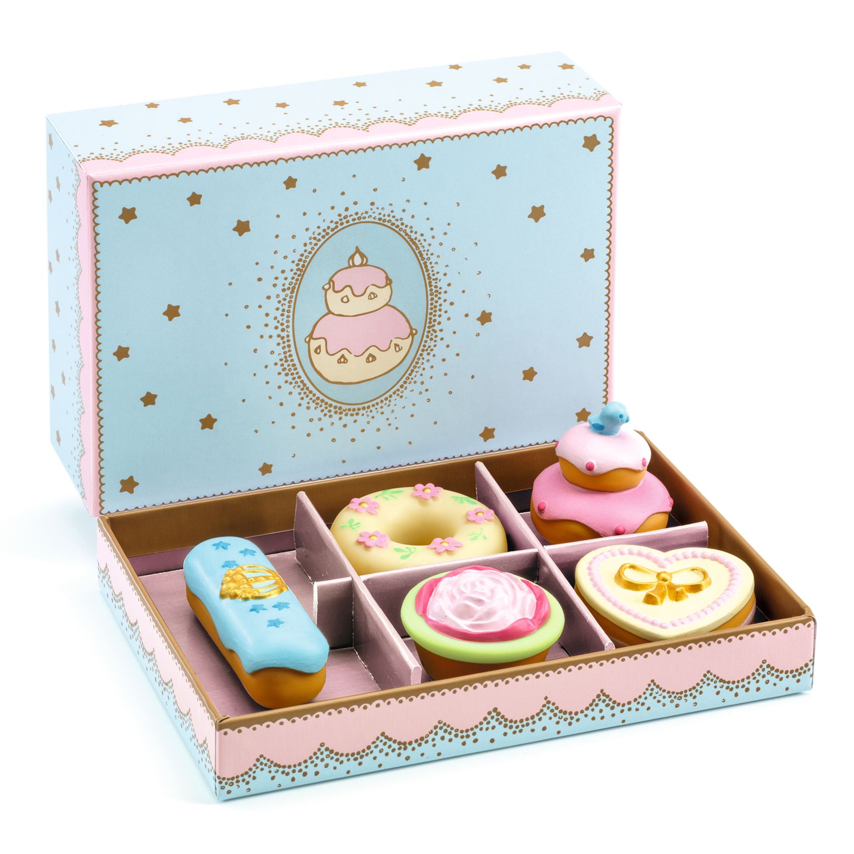 Djeco Pasticcini Principesse set dolcetti legno 6 pezzi