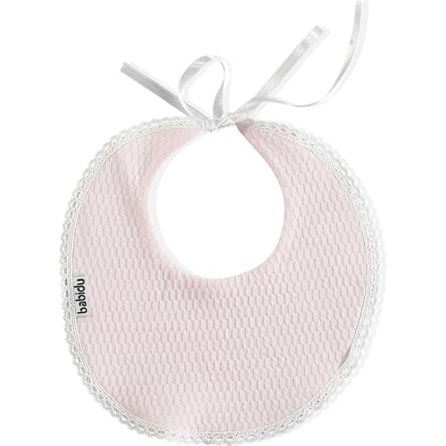 Babidu Bavaglino Rotondo Cotone Bianco Impermeabile