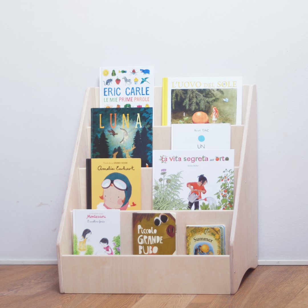 Baboo Edicola libreria frontale Montessori legno 63 cm