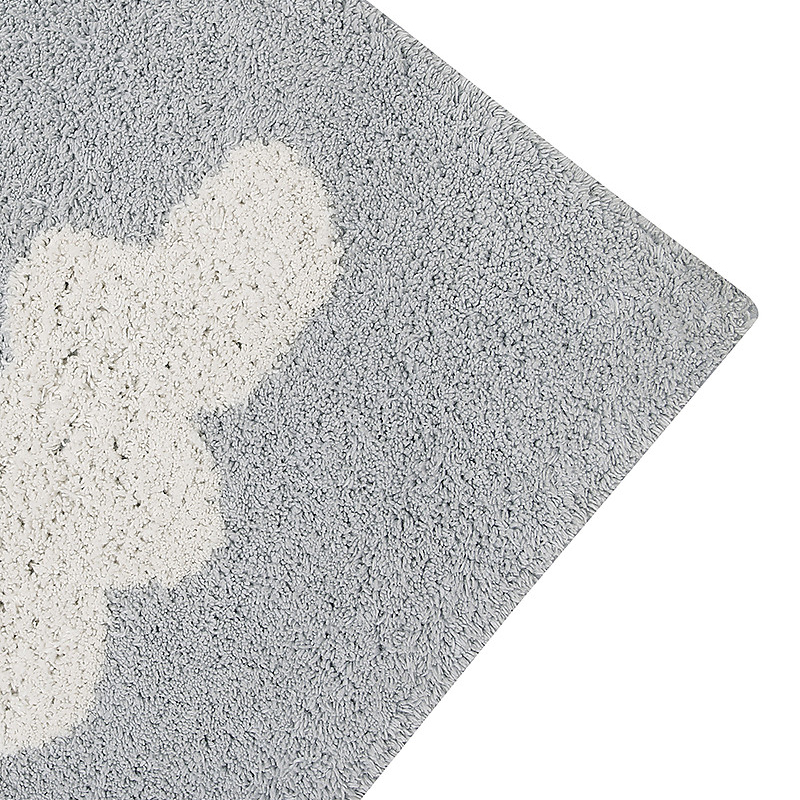 Lorena Canals Nuvole tappeto lavabile grigio cotone 120x160