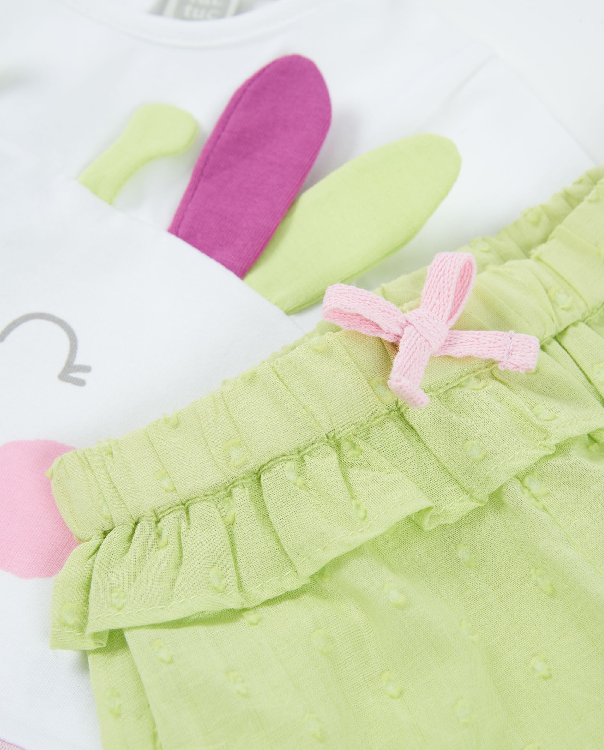 Tuc Tuc set neonata 2 pezzi t-shirt shorts bianco