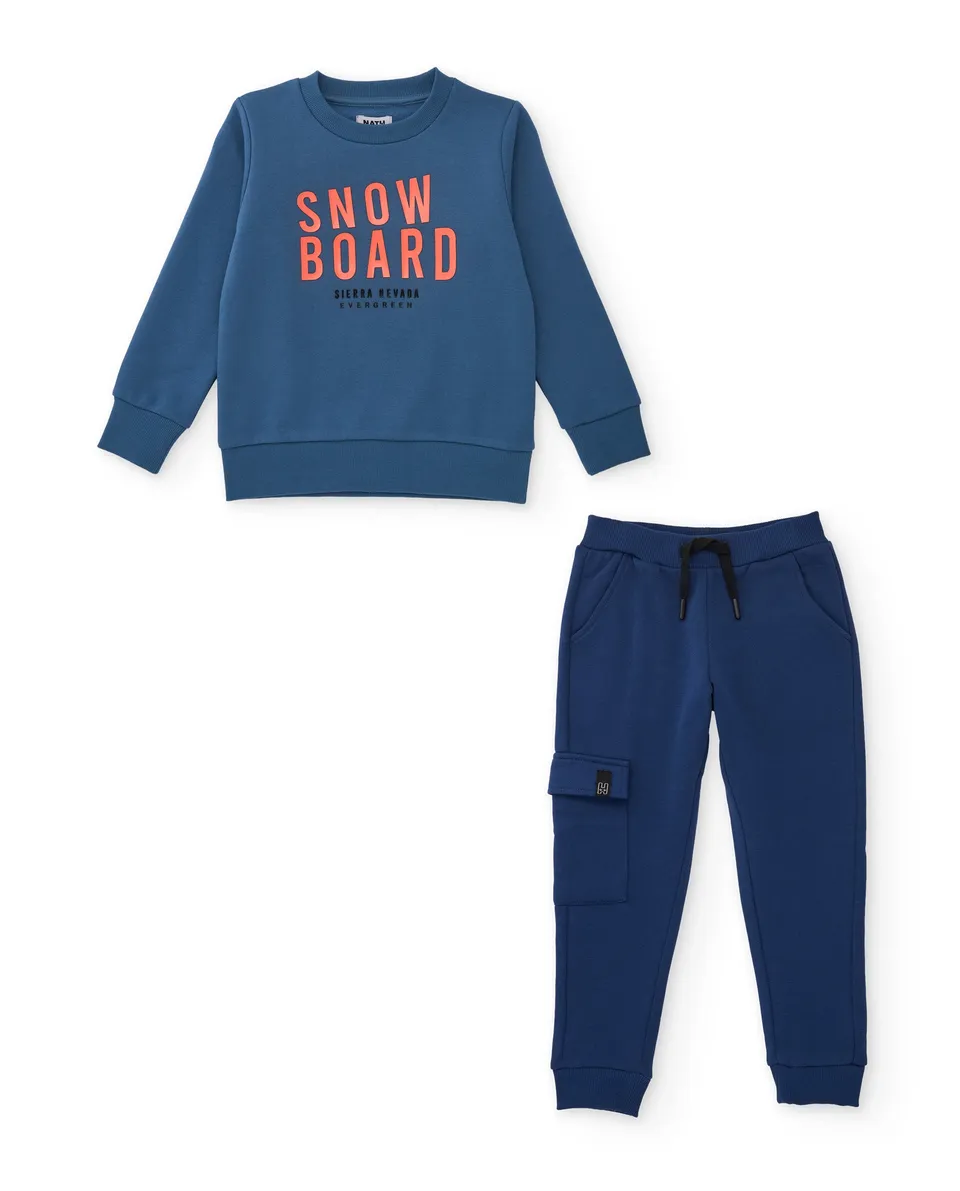 Tuc Tuc Artic Nomads tuta bambino blu felpa e cargo