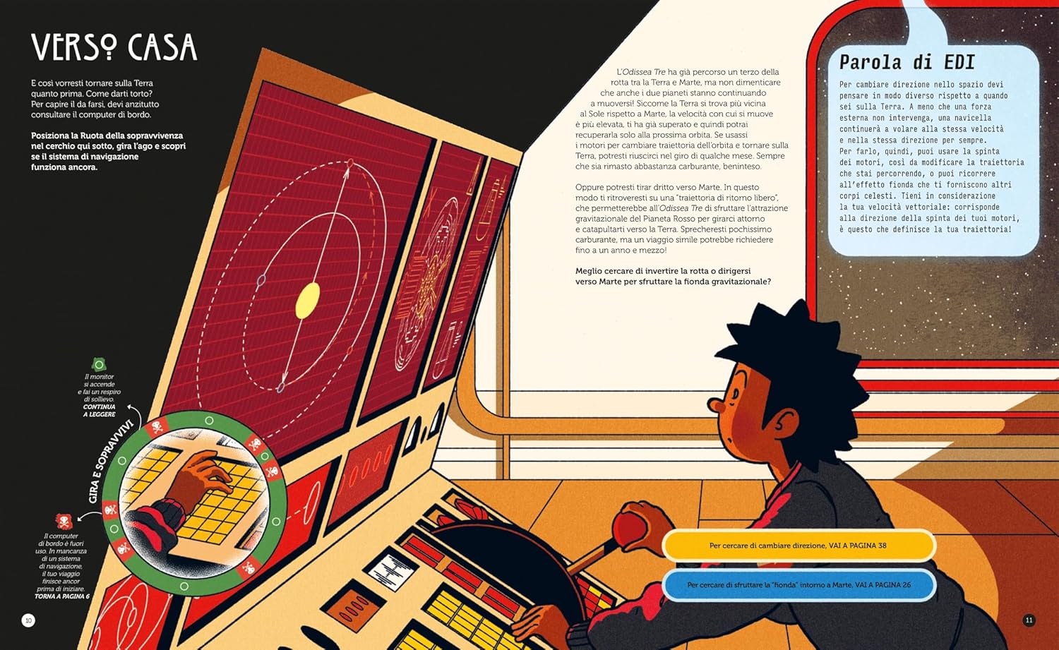 L'Ippocampo Gira e sopravvivi Sperduto spazio libro game
