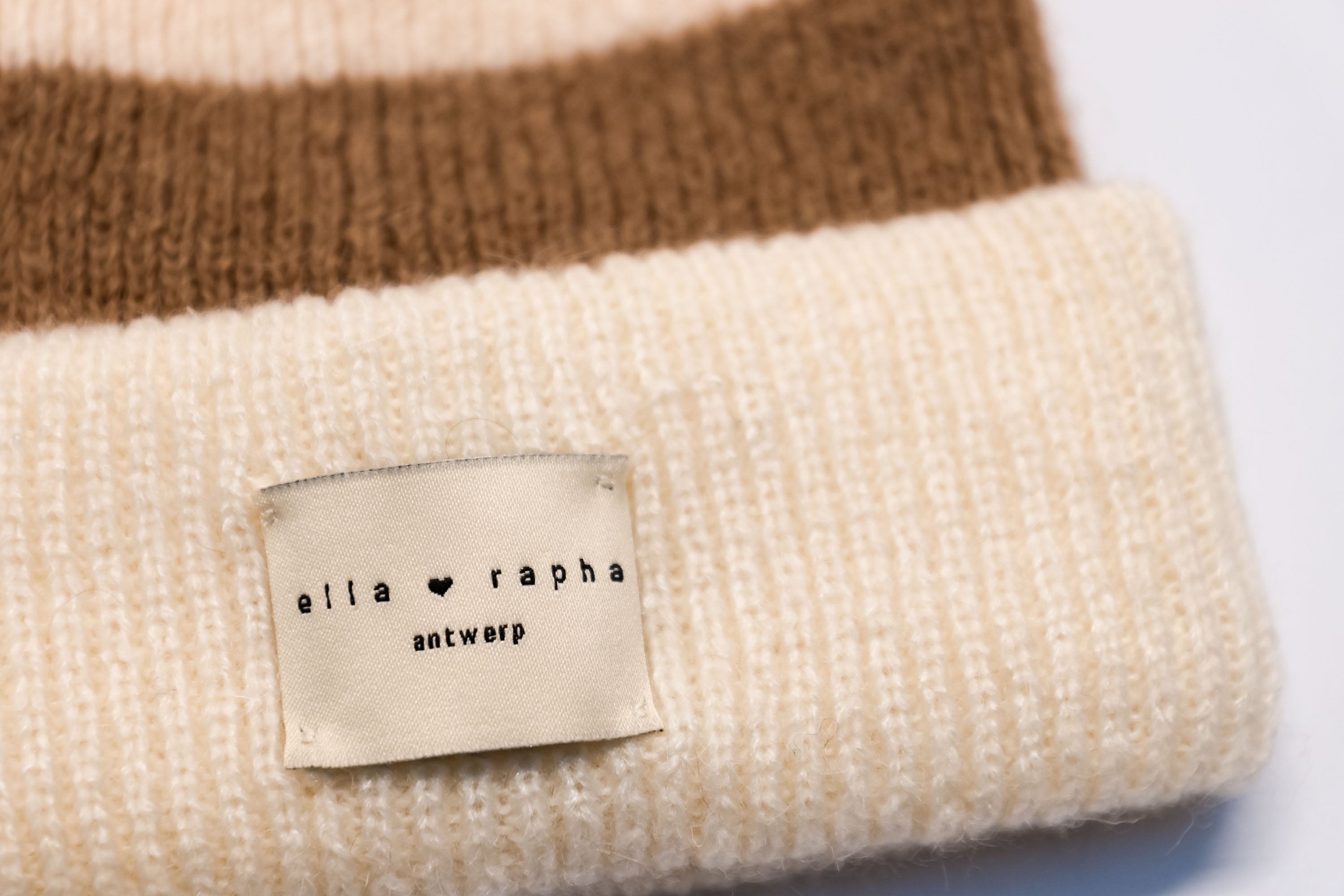 Ella and Rapha Multicolor berretto bimbi beige lana