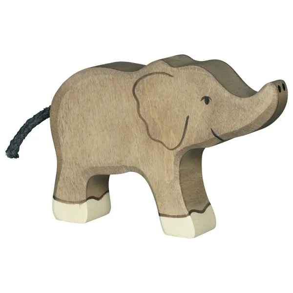 Holztiger Elefante Baby figura in legno cerato