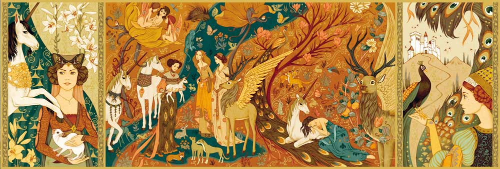 Djeco Gallery Unicorn garden puzzle 500 pezzi 97x33 cm