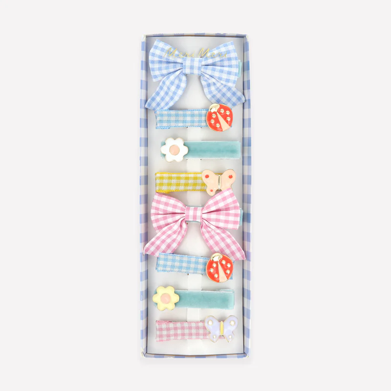 Meri Meri Giardino Set 8 Clip Mollette capelli in feltro