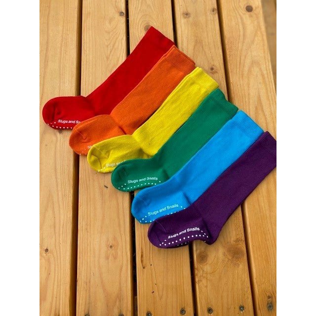 Slugs & Snails Rainbow calze alte bimbo cotone bio arancione