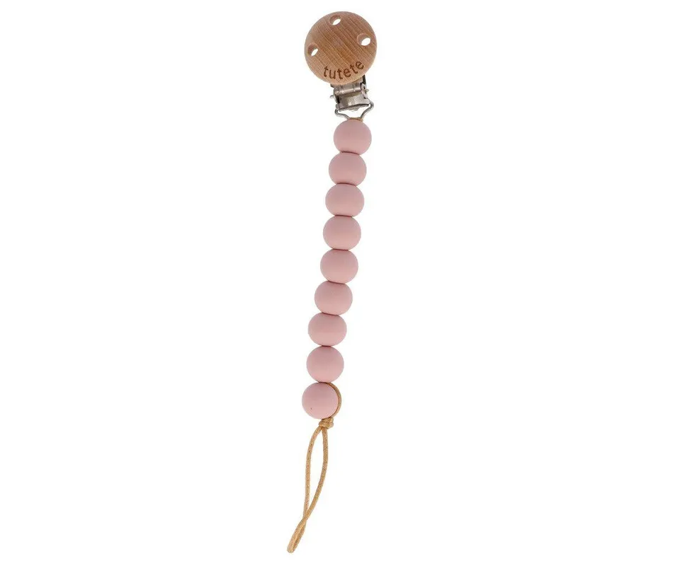 Tutete catenella ciuccio silicone rosa