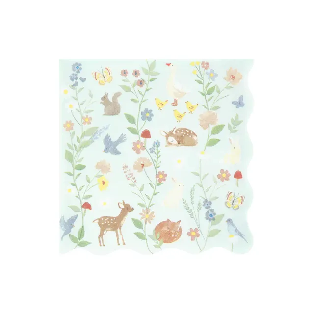 Meri Meri Little Animals set 16 tovaglioli carta 3 veli