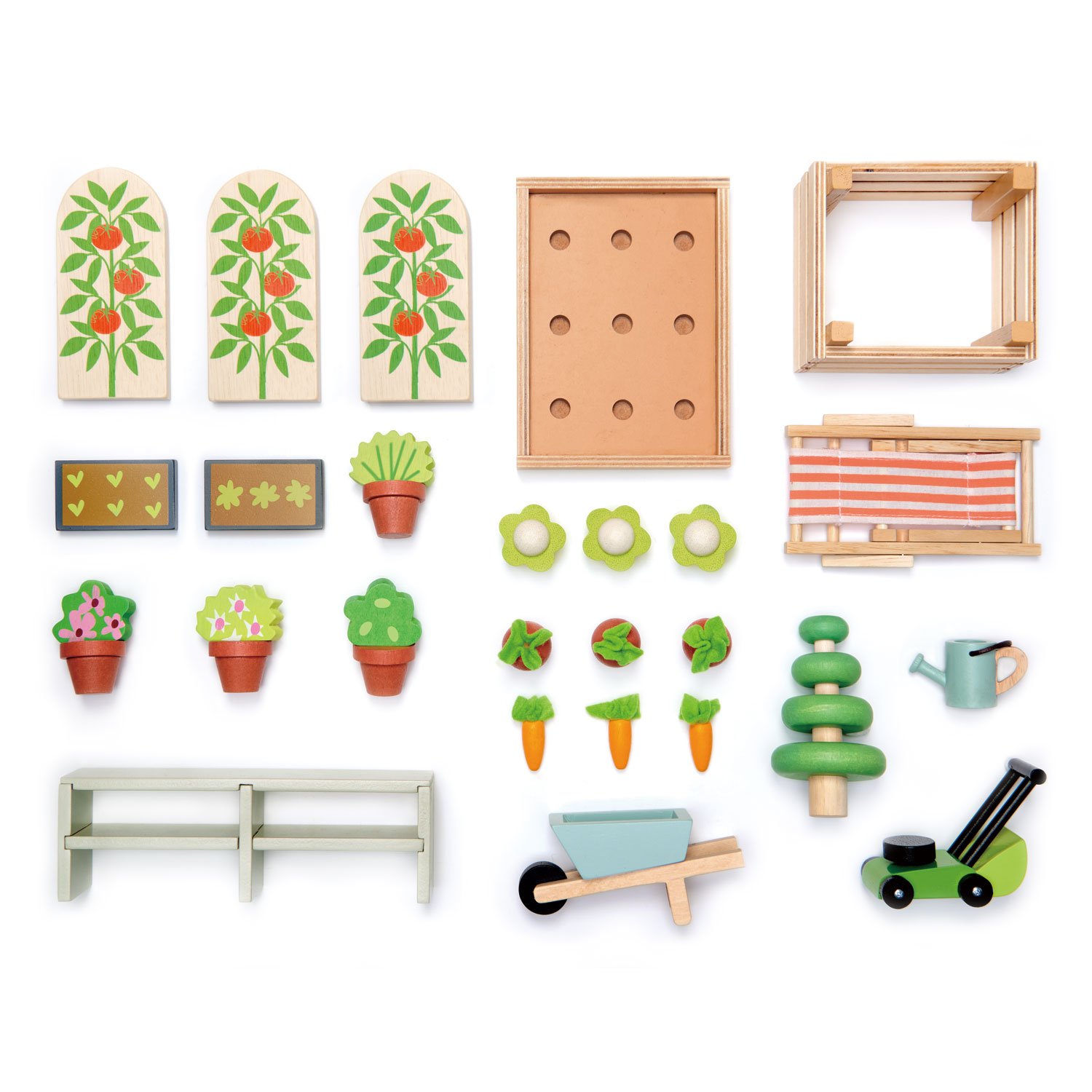 Tender Leaf Greenhouse Cottage Set Giardino Serra Legno