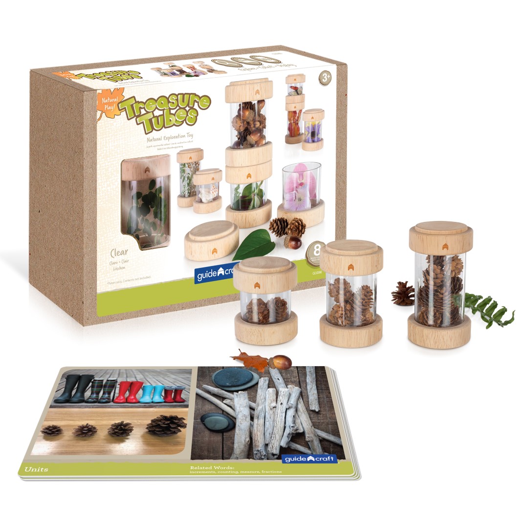 Guidecraft Treasure Tubes Clear tubi sensoriali 8 pezzi acrilico