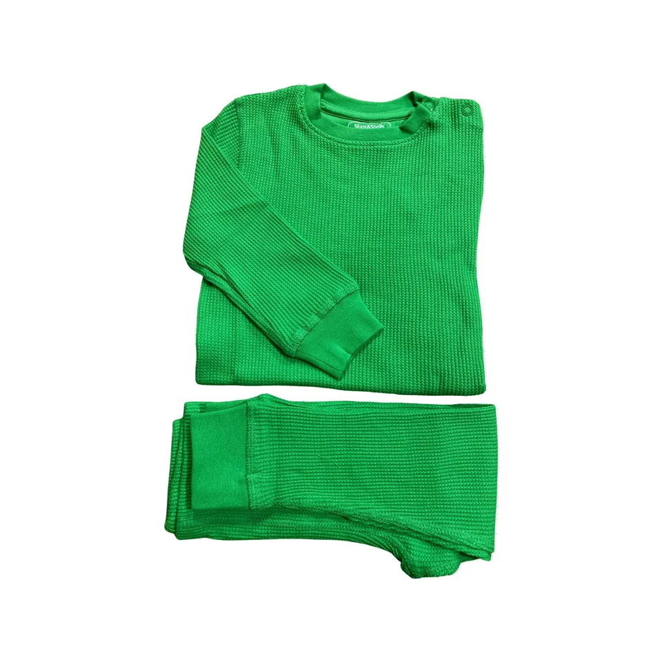 Slugs & Snails Emerald Green completo waffle cotone bio verde