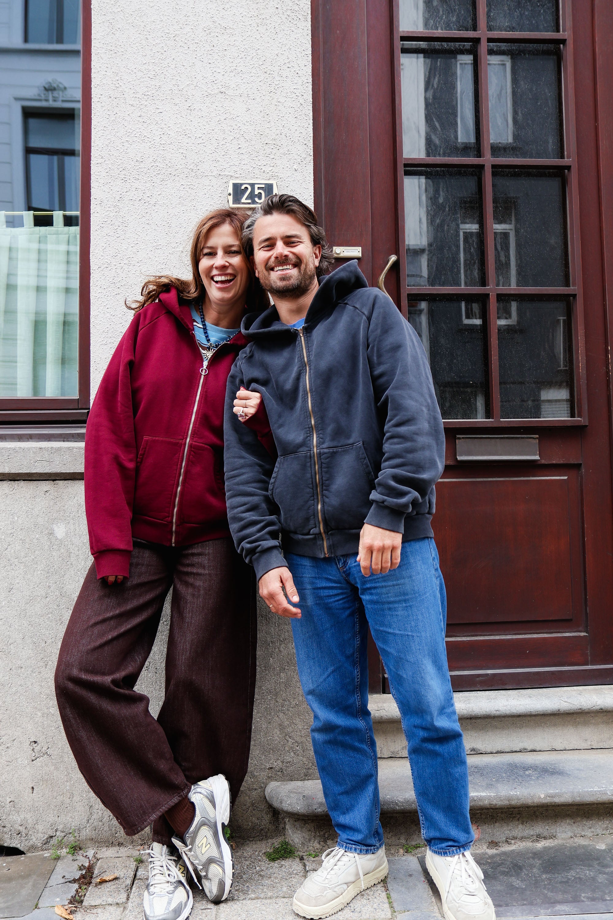 Ella and Rapha Smiley felpa cappuccio bordeaux donna