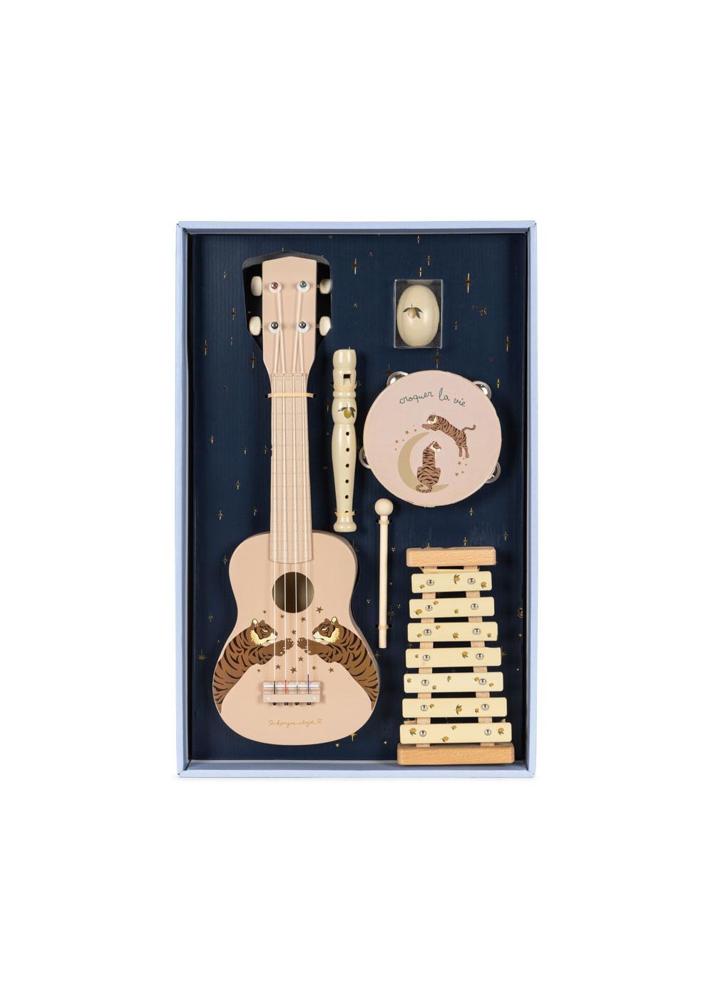 Konges Slojd Tiger set strumenti musicali legno 5 pezzi