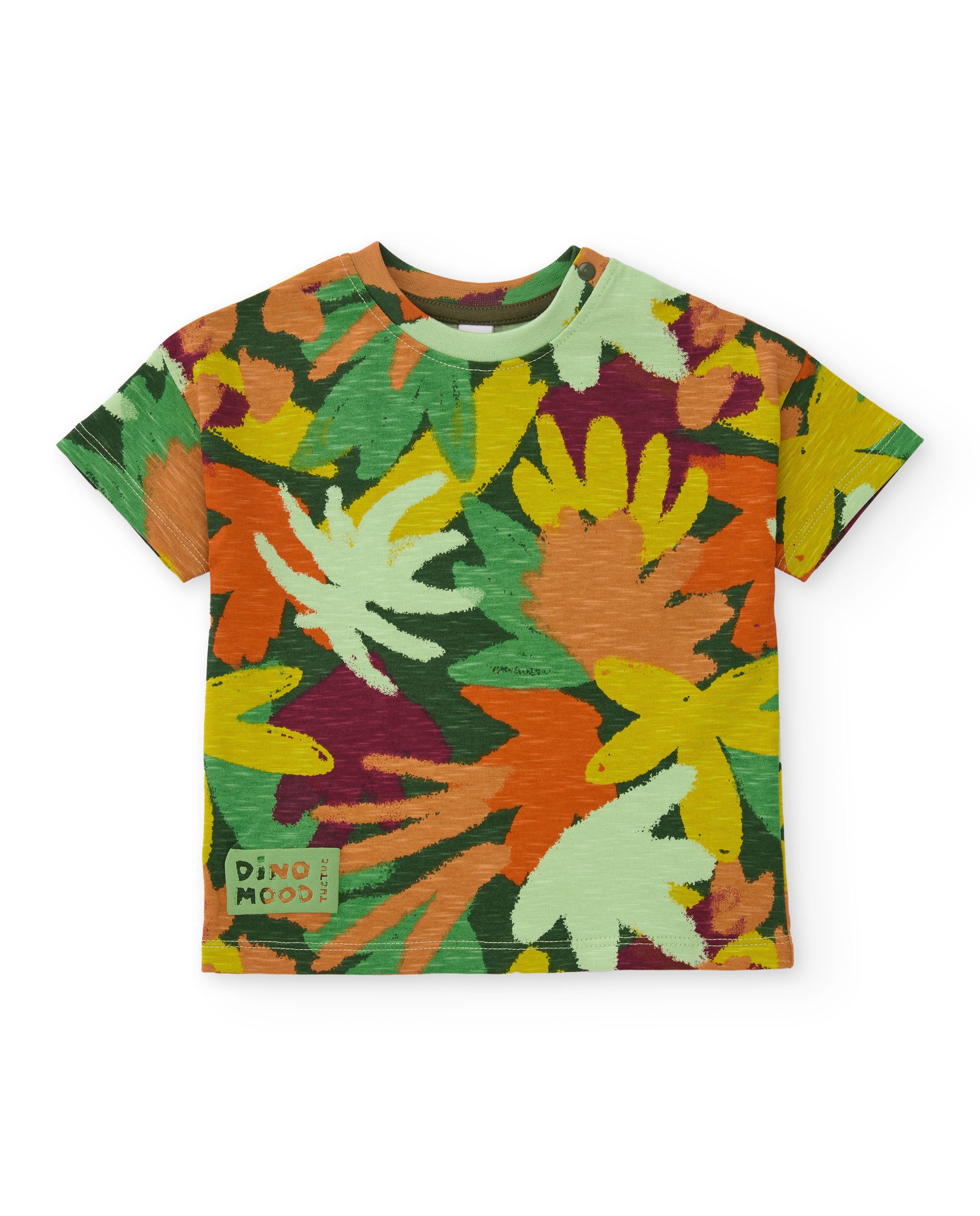 Tuc tuc maglia verde stampa all-over bambino