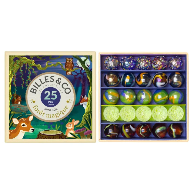 Billes & Co Magic Forest biglie in vetro scatola 25 pezzi