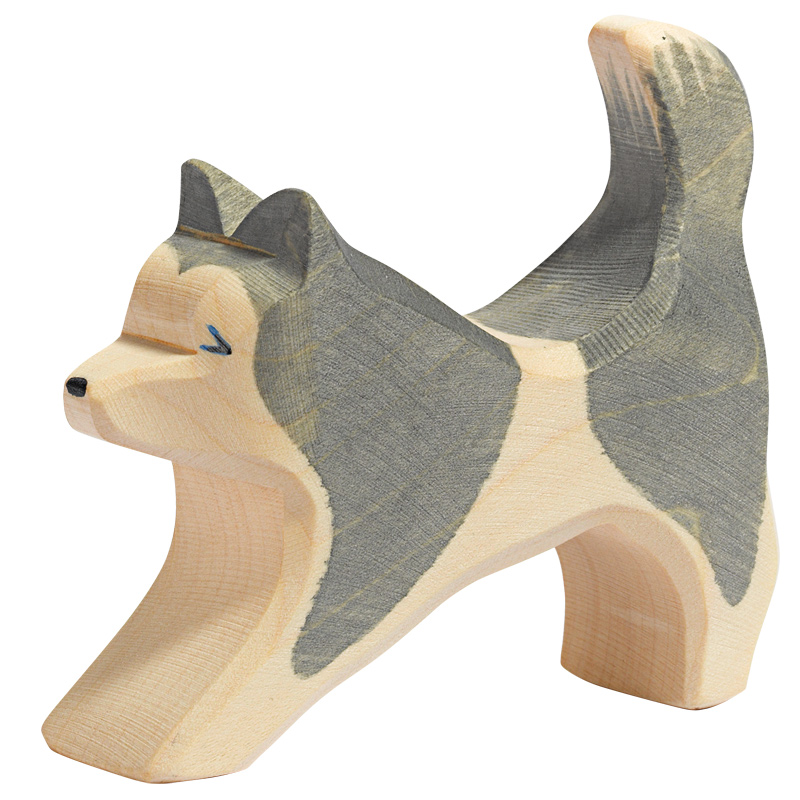 Ostheimer Cane da slitta che corre figura legno 7 cm