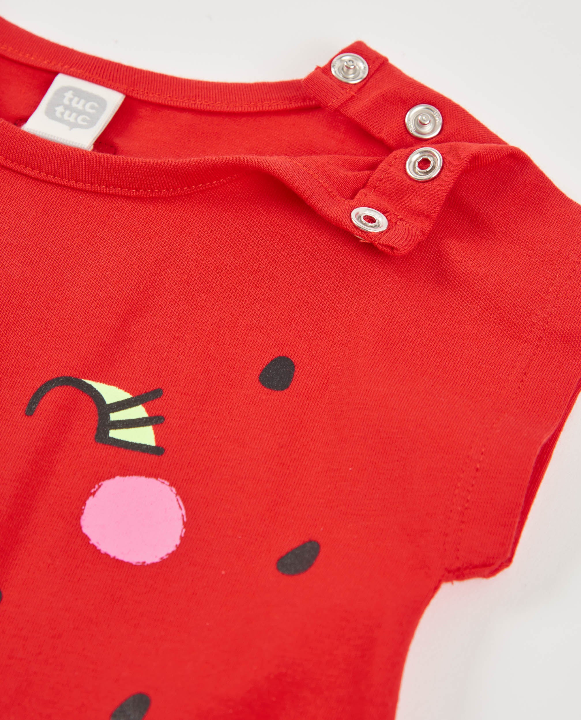 Tuc Tuc vestito bambina rosso in maglia con ricamo