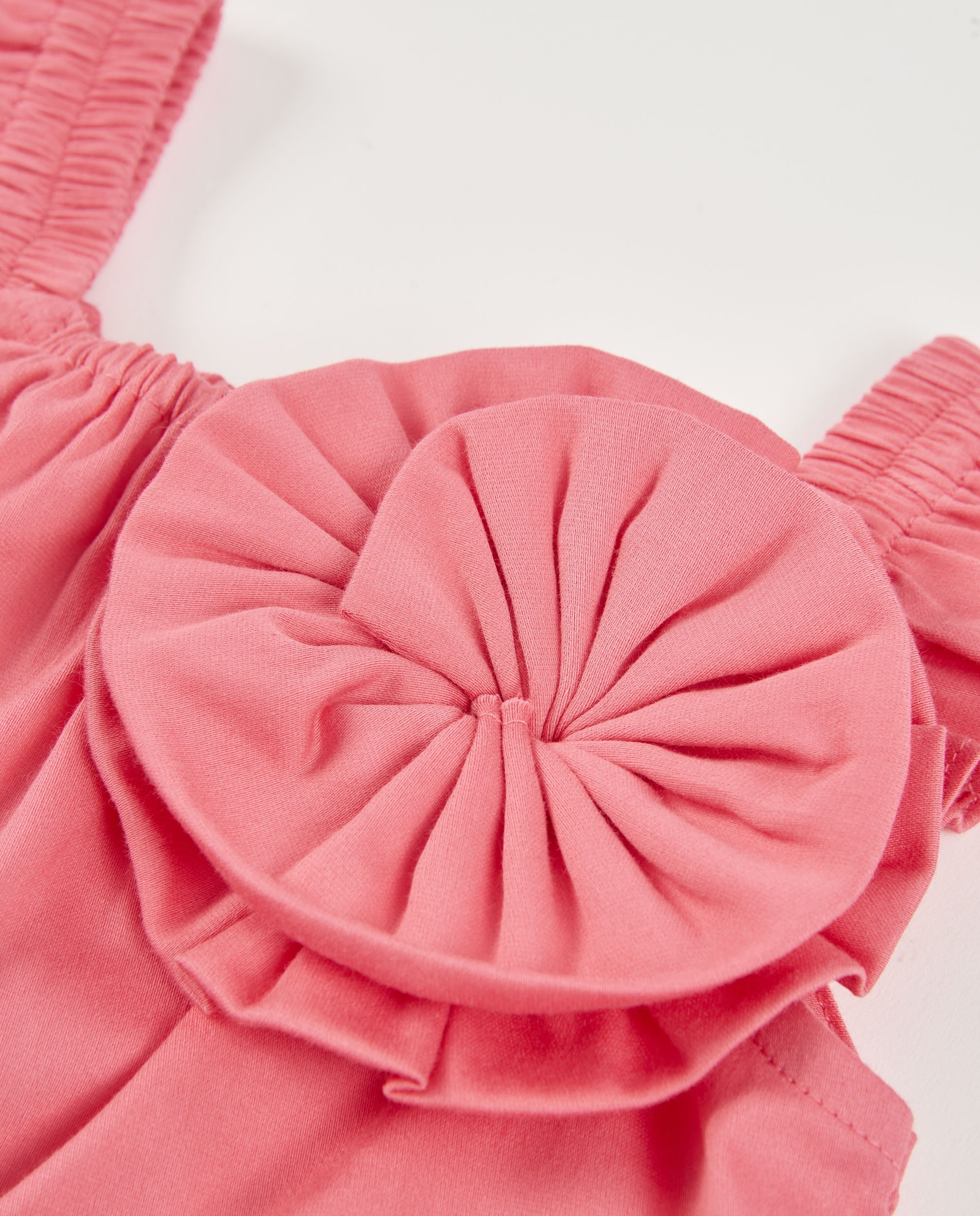 Tuc tuc blusa bambina tessuto fiore rosa