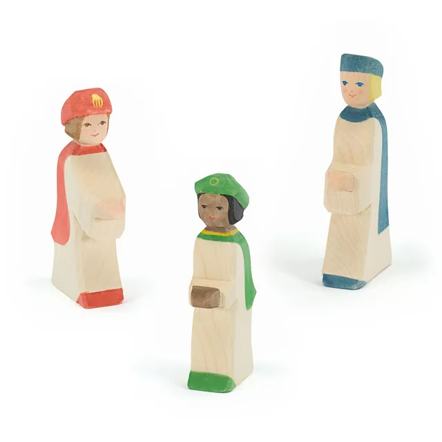 Ostheimer Re Magi turbante figure legno set 3 pezzi