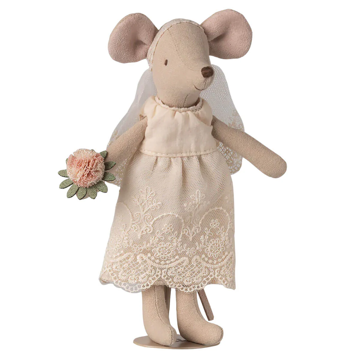 Maileg Topo Mamma abito da sposa con velo