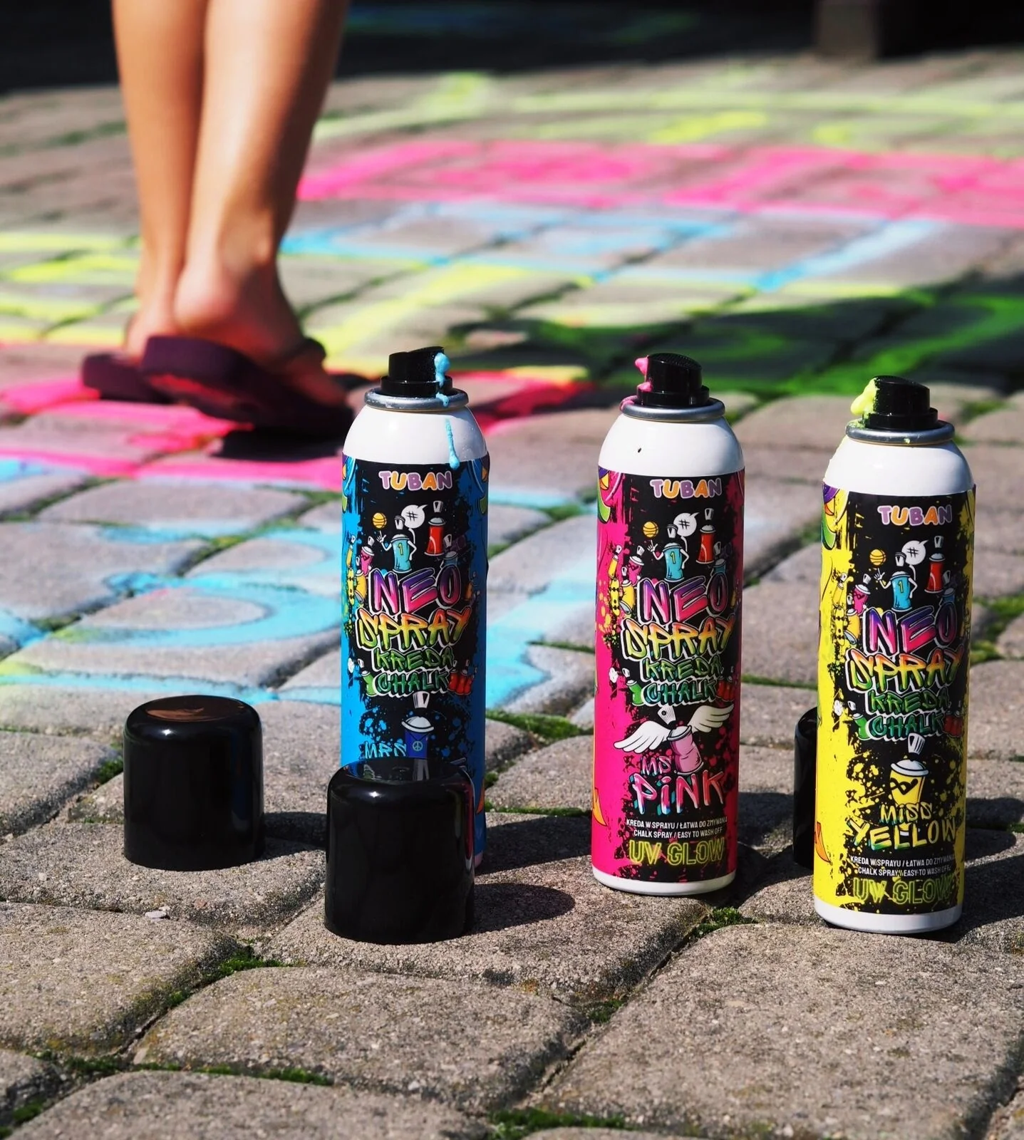 Tuban Gesso spray neon blu 150 ml esterno