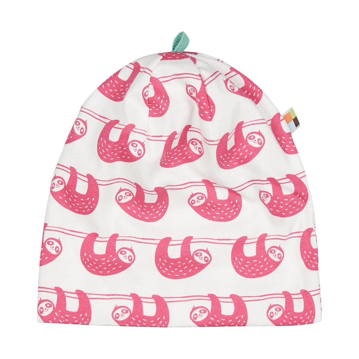 Loud+Proud bradipi cappellino bimbi fucsia cotone organico