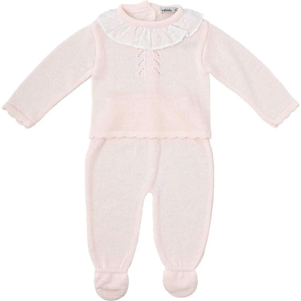 Babidu completino neonata maglia e ghetta rosa 3 mesi
