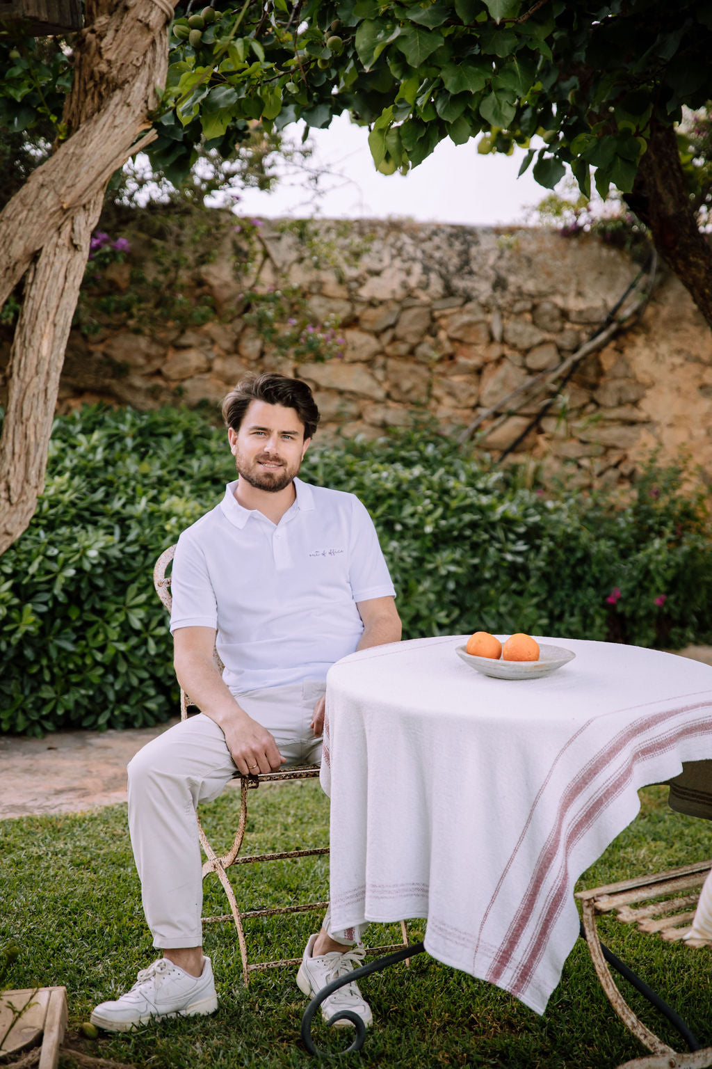 Ella and Rapha Out of Office polo uomo bianca casual