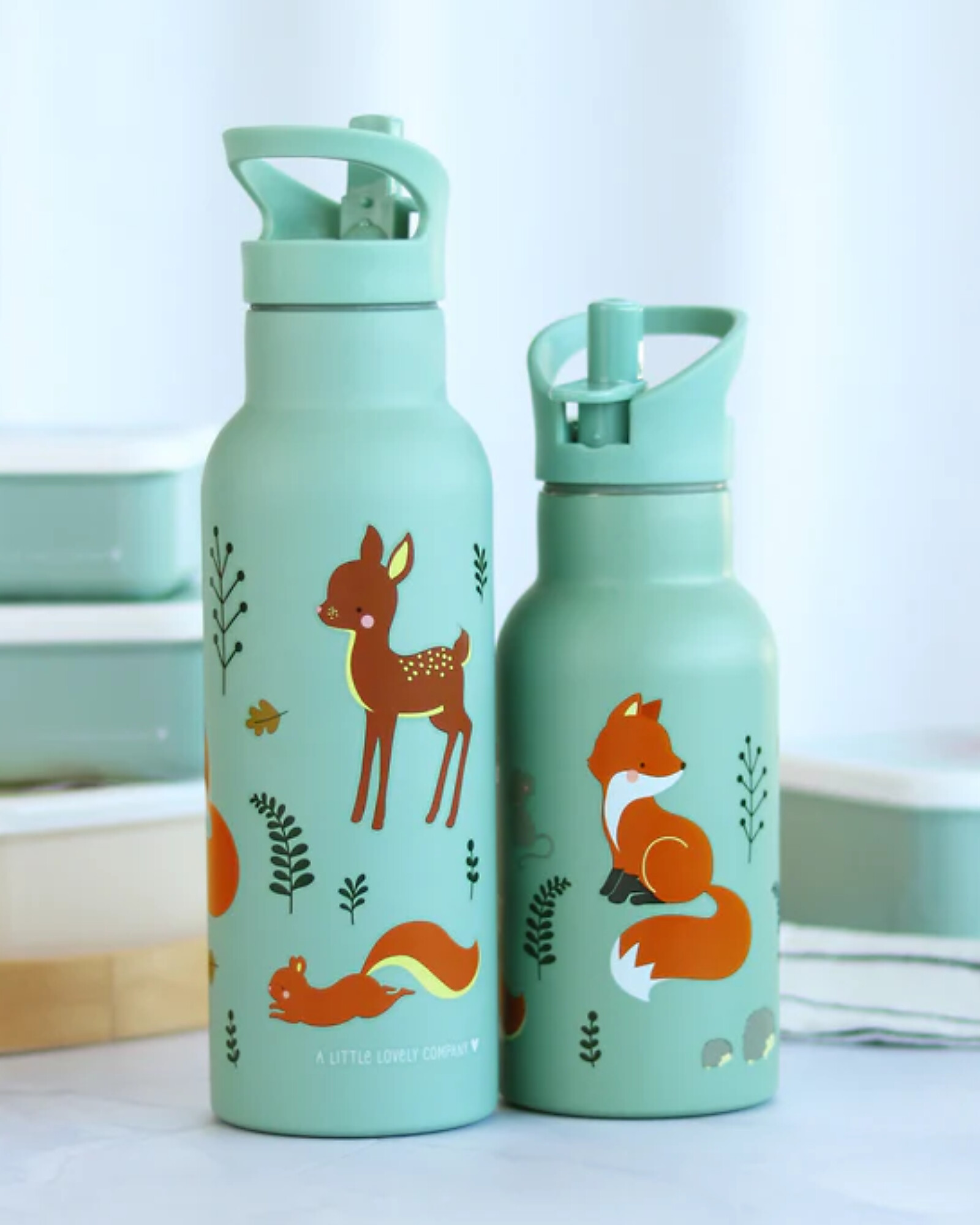 A Little Lovely Company Forest Friends borraccia 500 ml inox