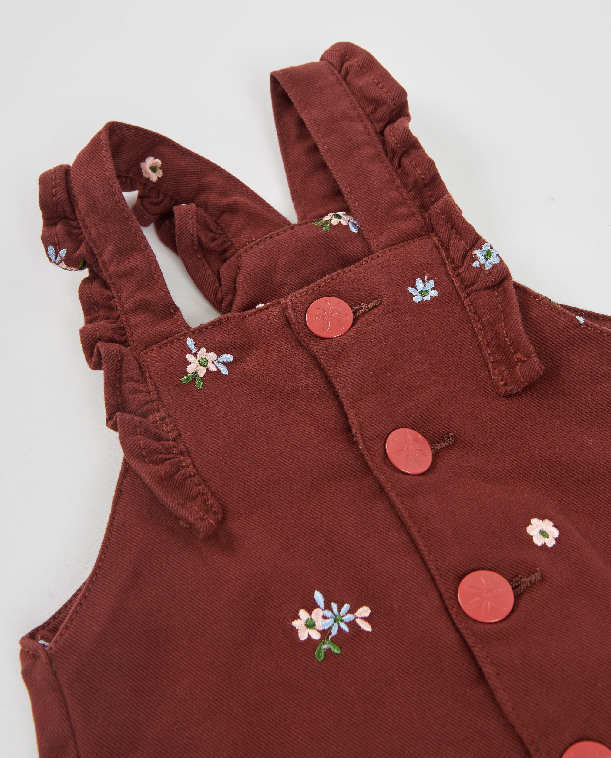 Tuc Tuc salopette bambina fiori bordeaux