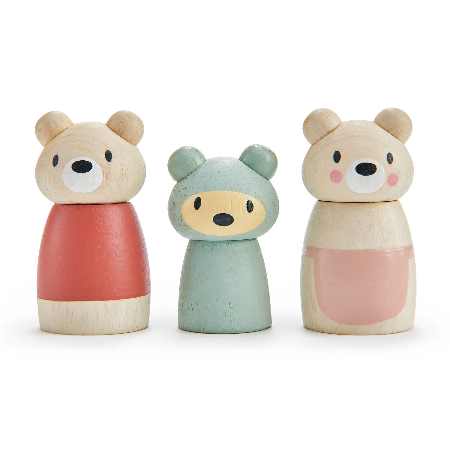 Tender Leaf Bear Tales personaggi legno 3 pezzi pastello