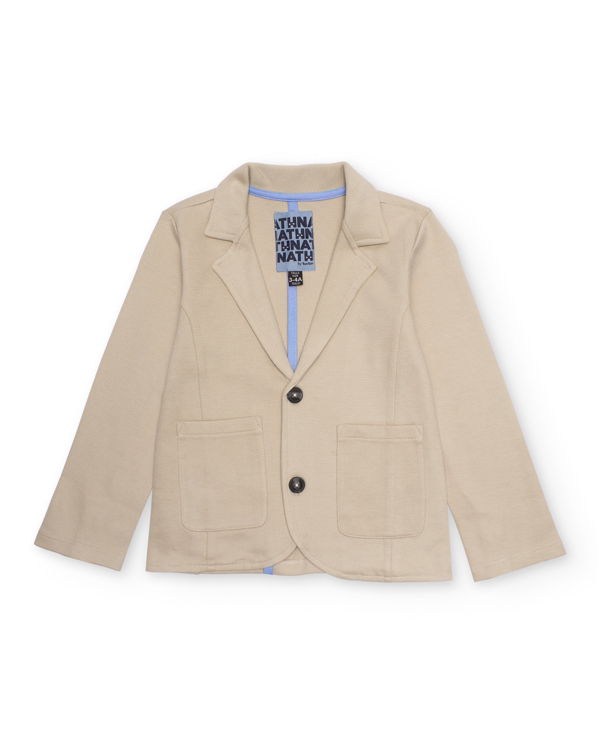 Tuc Tuc blazer bimbo maglina beige con revers