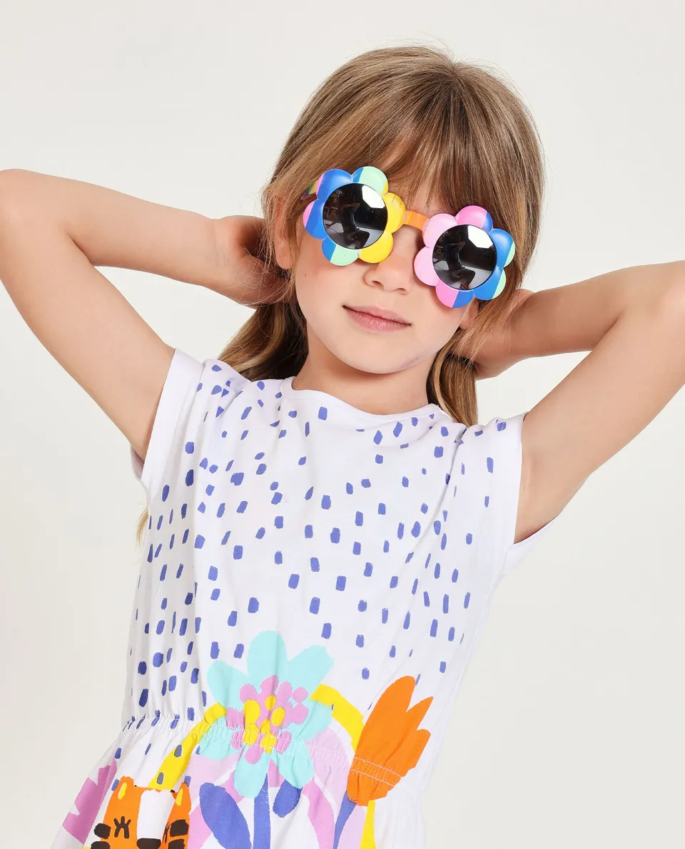 Tuc Tuc Occhiali Sole Bambina Fiore Multicolor