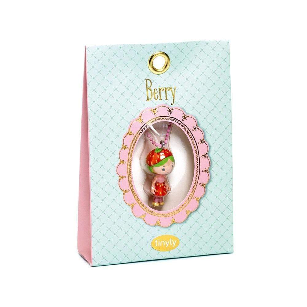 Djeco Tinyly Berry Collana Ciondolo in vinile 4 cm